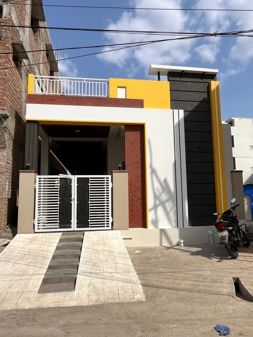 Twin-Tone Bungalow, a residential project (G+1) by ASRG Construction in Kurnool